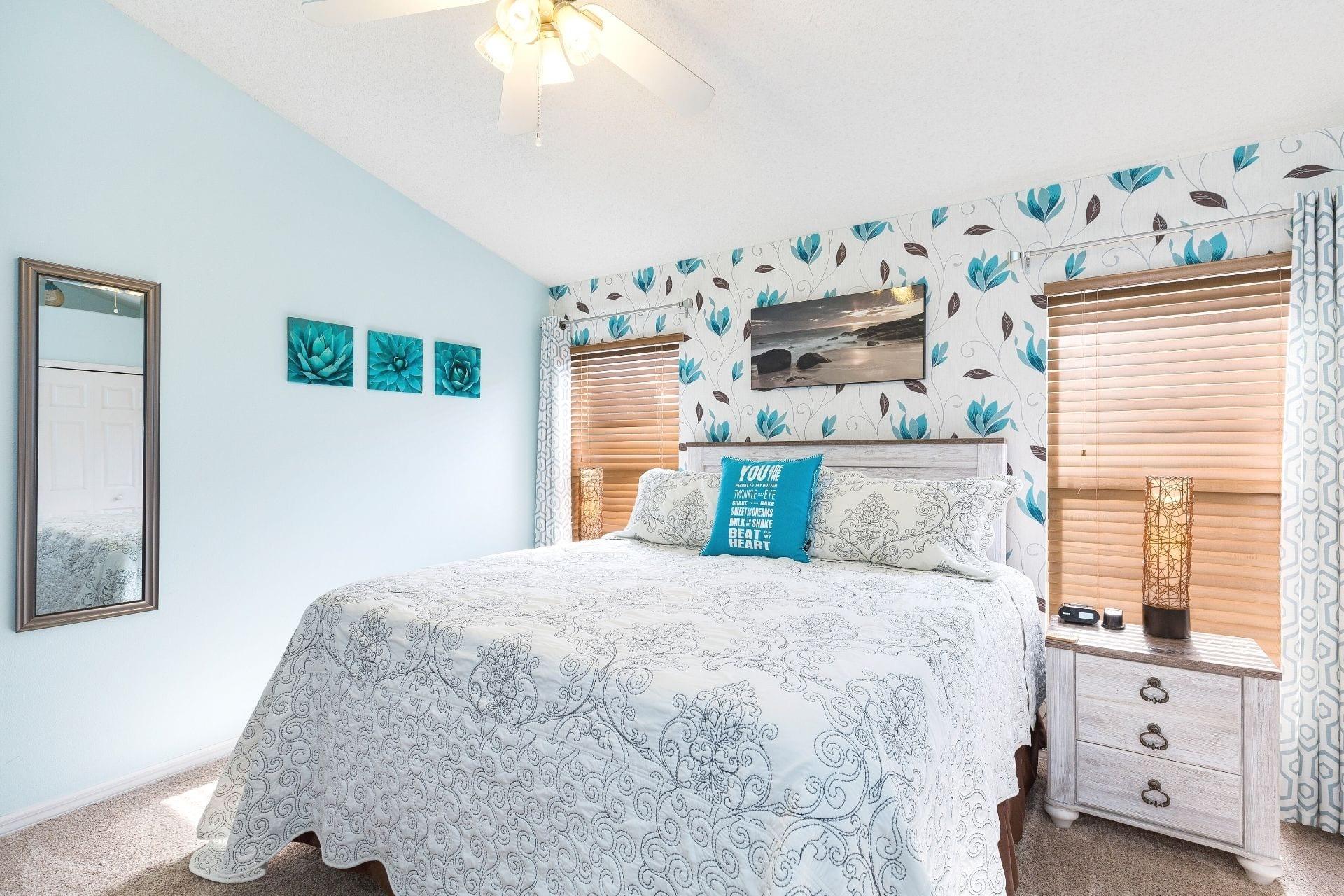 Bedroom with king bed